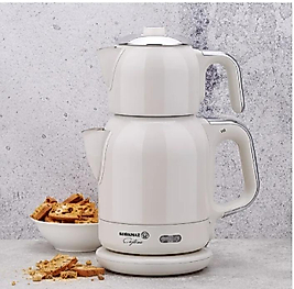 Korkmaz A331-08 Çaytema Vanilya/Krom 1600 W Çay Makinesi