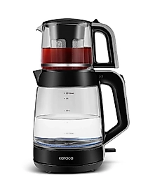 Karaca Glass Tea XL 2in1 Space Gray Cam Çay Makinesi