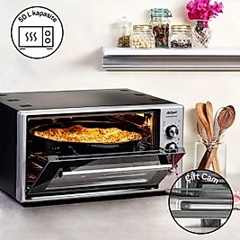 Arzum AR2002 Cookart Maxi Çift Camlı 50 lt Inox Fırın